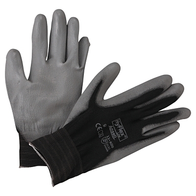 HYFLEX 11-600 BLK LT WGHT ASSEMB PU/COAT SZ 9